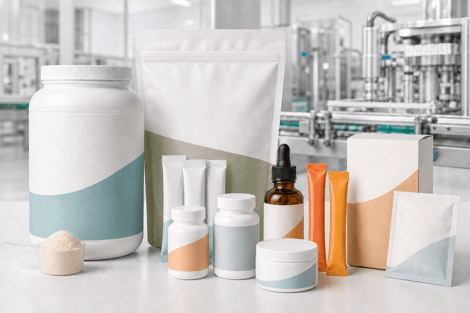 Stick pack and sachet supplement packaging formats